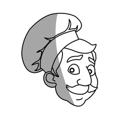 Male chef cartoon icon. Worker occupation profession and restaurant theme. Isolated design. Vector illustration