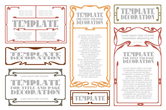 Vector abstract label from bound lines and flowers