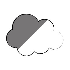 Cloud weather symbol icon vector illustration graphic design