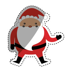 Santa claus xmas cartoon icon vector illustration graphic design