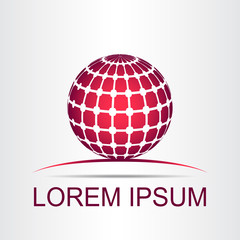 Logo of a stylized sphere with abstract shapes