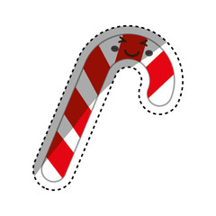 Obraz premium Xmas candy stick icon vector illustration graphic design