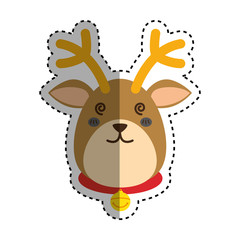 Fototapeta premium Reindeer xmas cartoon icon vector illustration graphic design