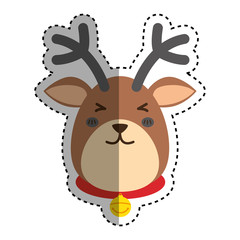 Reindeer xmas cartoon icon vector illustration graphic design