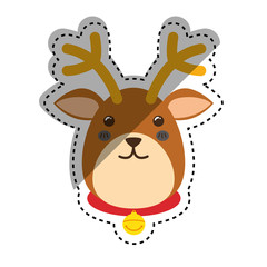 Reindeer xmas cartoon icon vector illustration graphic design