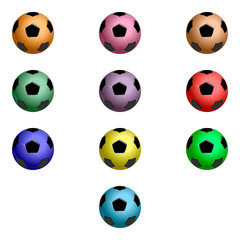 Color football ball for logo the team and the cup