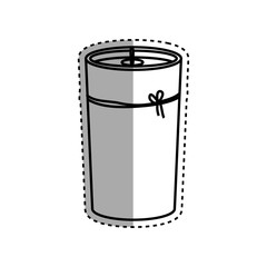 decorative candle spa icon vector illustration graphic design