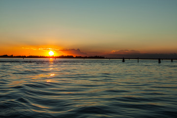 sunset view of venice