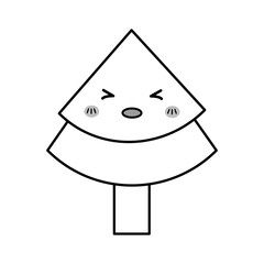 xmas pine tree icon vector illustration graphic design