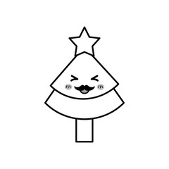 xmas pine tree icon vector illustration graphic design