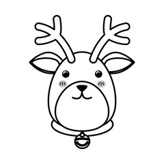 Reindeer xmas cartoon icon vector illustration graphic design