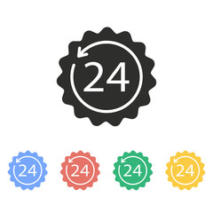 24 hour service - vector icon.