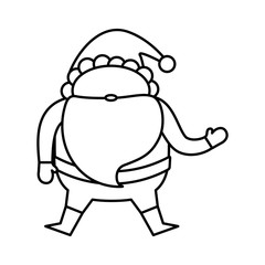 Santa claus xmas cartoon icon vector illustration graphic design