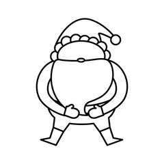 Santa claus xmas cartoon icon vector illustration graphic design