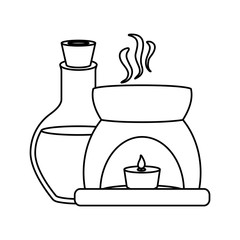 decorative candle spa icon vector illustration graphic design
