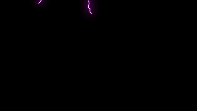 Lightning strikes. Violet.