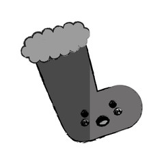 Decorative xmas boot icon vector illustration graphic design