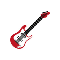 Obraz na płótnie Canvas Electric guitar music instrument icon vector illustration graphic design