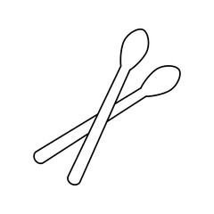sticks music instrument icon vector illustration graphic design