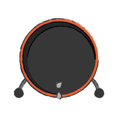 Drum music instrument icon vector illustration graphic design