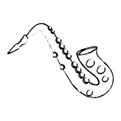 Saxophone music instrument icon vector illustration graphic design