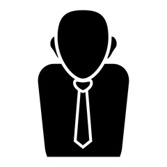 Businessman executive pictogram icon vector illustration graphic design
