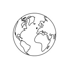 Earth world planet icon vector illustration graphic design
