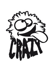 Fluffy plush hairy small chubby sweet cute tongue crazy confused crazy comic cartoon face laugh funny funny logo design silly comic
