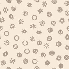 Gears icons seamless pattern, tiling ornament. Vector illustration