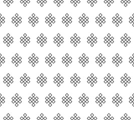 Black and white seamless pattern with symbol wisdom