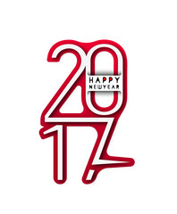 Happy new year 2017 Text Design