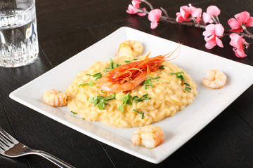 Risotto with scampi sauce - 129526182