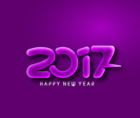 Happy new year 2017 Text Design