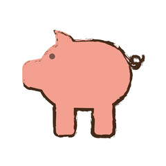 piggy bank money cash safety sketch vector illustration eps 10