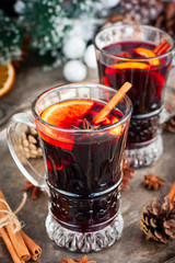 Mulled wine glass jars
