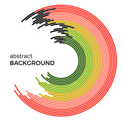 Abstract vector illustration depicting colored circles on a white background. Infographic background with place for your text.
