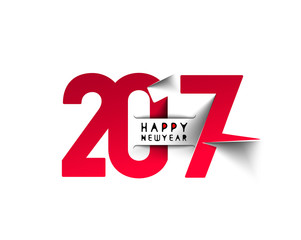 Happy new year 2017 Text Design