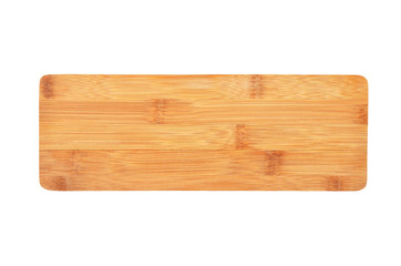 Wooden plank on white
