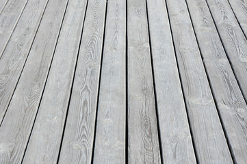Wooden board on terrace