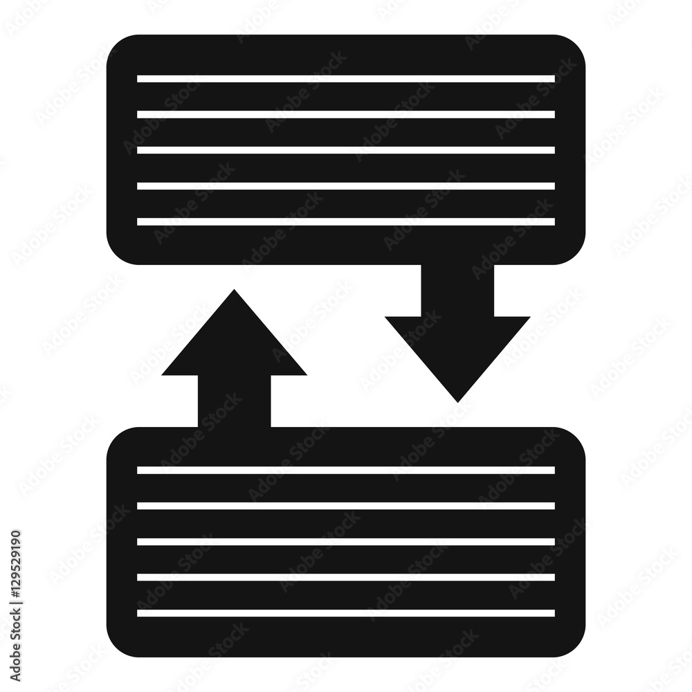 Canvas Prints Infographic blocks with arrows icon. Simple illustration of blocks and arrowsvector icon for web design