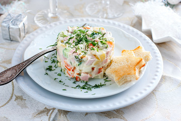 Traditional Russian Christmas Salad 
