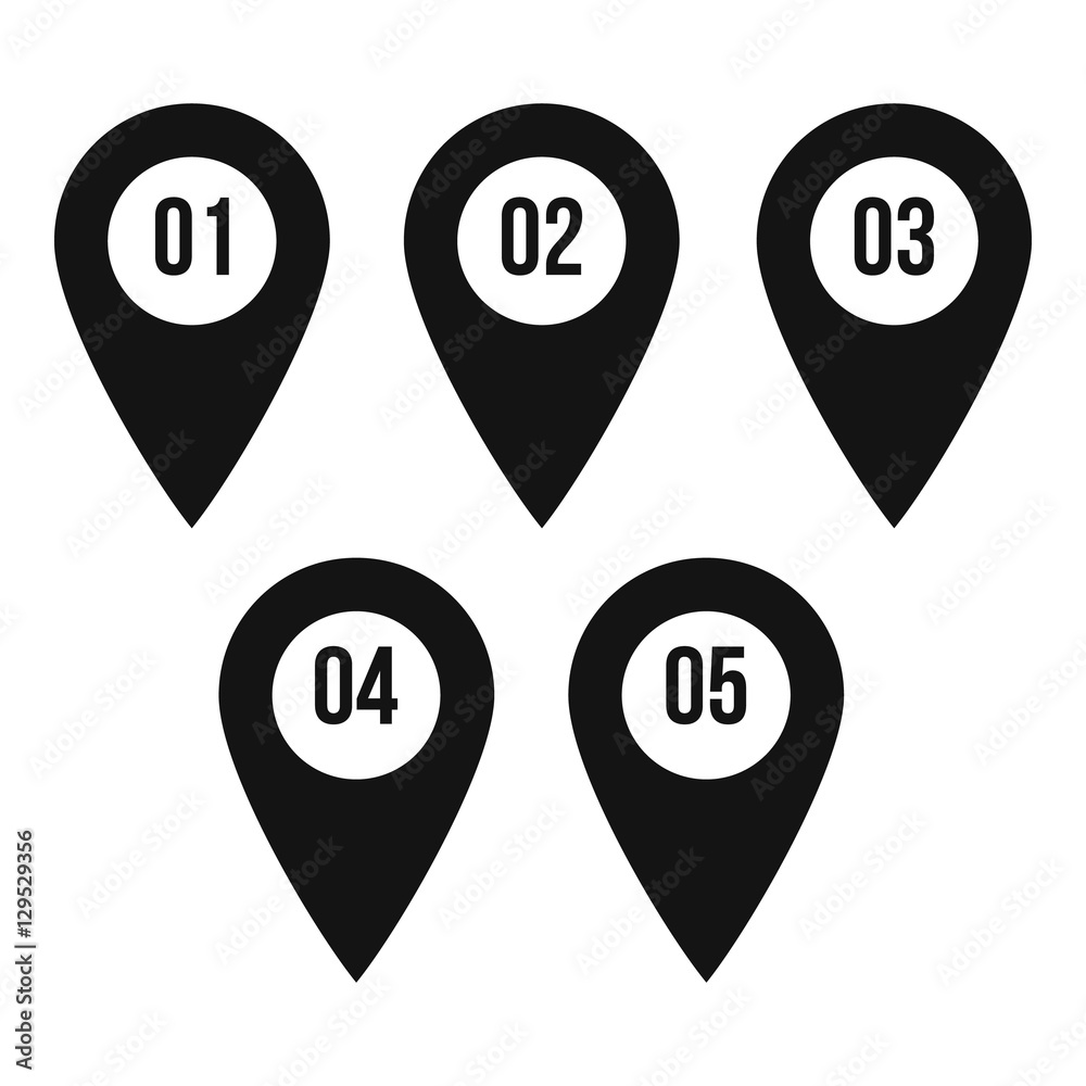 Poster pointer marks icon. simple illustration of pointer marks vector icon for web design