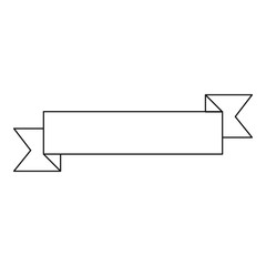 Ribbon icon. Outline illustration of ribbon vector icon for webicon. Outline illustration of vector icon for web