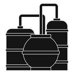 Gas storage tanks icon. Simple illustration of gas storage tanks vector icon for web