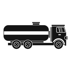 Fuel tanker truck icon. Simple illustration of tanker truck vector icon for web