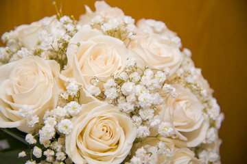 Beautiful bouquet as a gift from the great white roses.