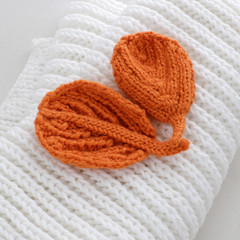 knit white scarf  warm in cold day