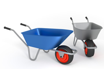 Wheelbarrow, 3d illustration