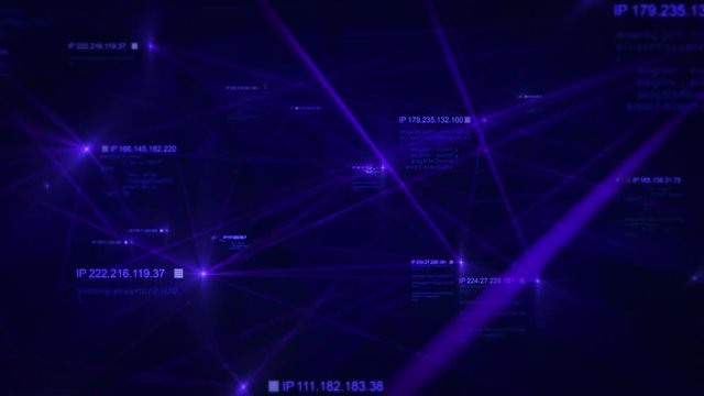 Social network connections. Technology background. Loopable. Blue and green.