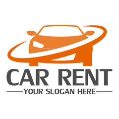 Fototapeta na wymiar Car rent logo design template